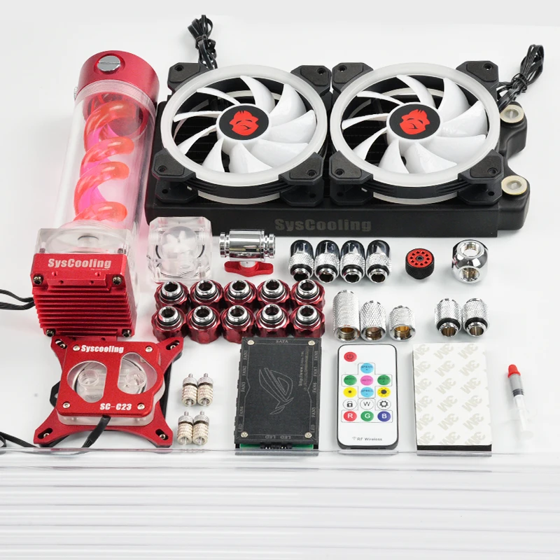  Syscooling hard tube water cooling kit for PC CPU water cooling system with RGB suport CPU liquid c