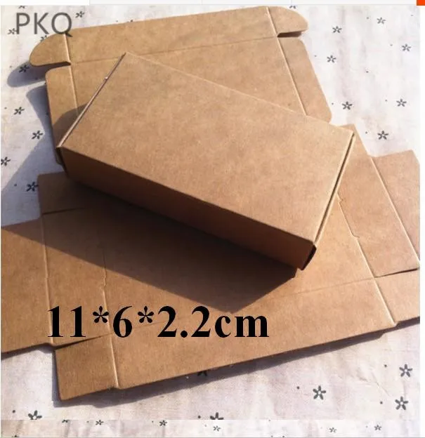 

Kraft Paper Packing Gift Boxes, DIY Handmade Soap Packaging Box Wedding Favor Candy Storage Boxes 11x6x2.2cm Brown Aircraft Box