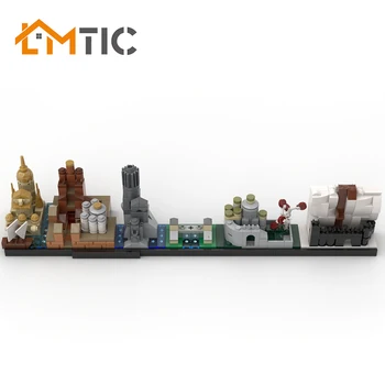 

MOC 454PCS DIY Mini Game Thrones Movie collection Winterfell Architecture Model Building Blocks Castle Christmas Toys Gifts
