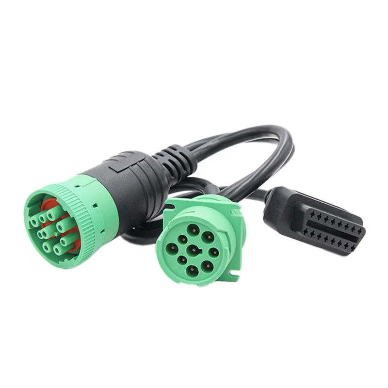 16Pin мужского и женского пола J1939 9 Pin Deutsch адаптер для грузовиков 9 Pin к OBD2 Интерфейс грузовик ось Y кабель адаптер OBDII, нашникиов для грузовиков