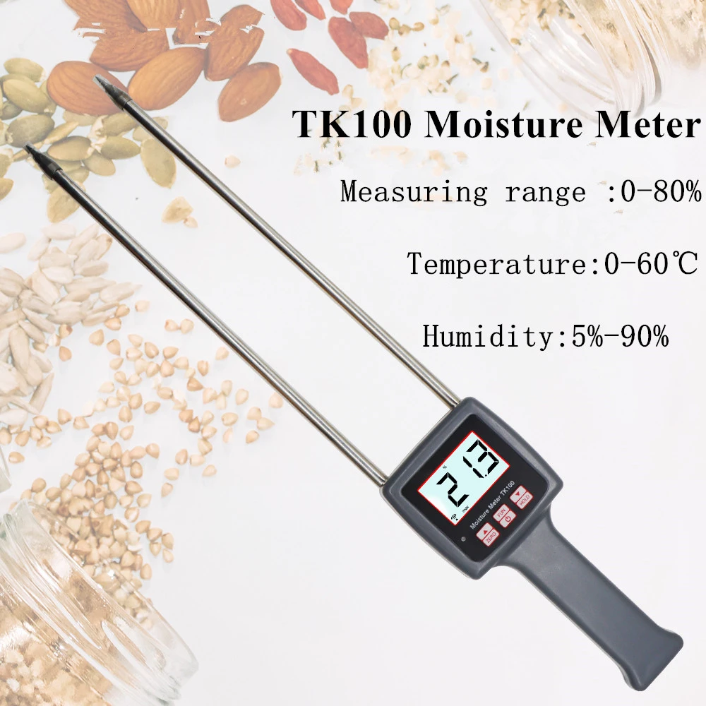 Tk100 Portable Digital Multifunctional Moisture Meter For Grains,chemical , Plastic Granule