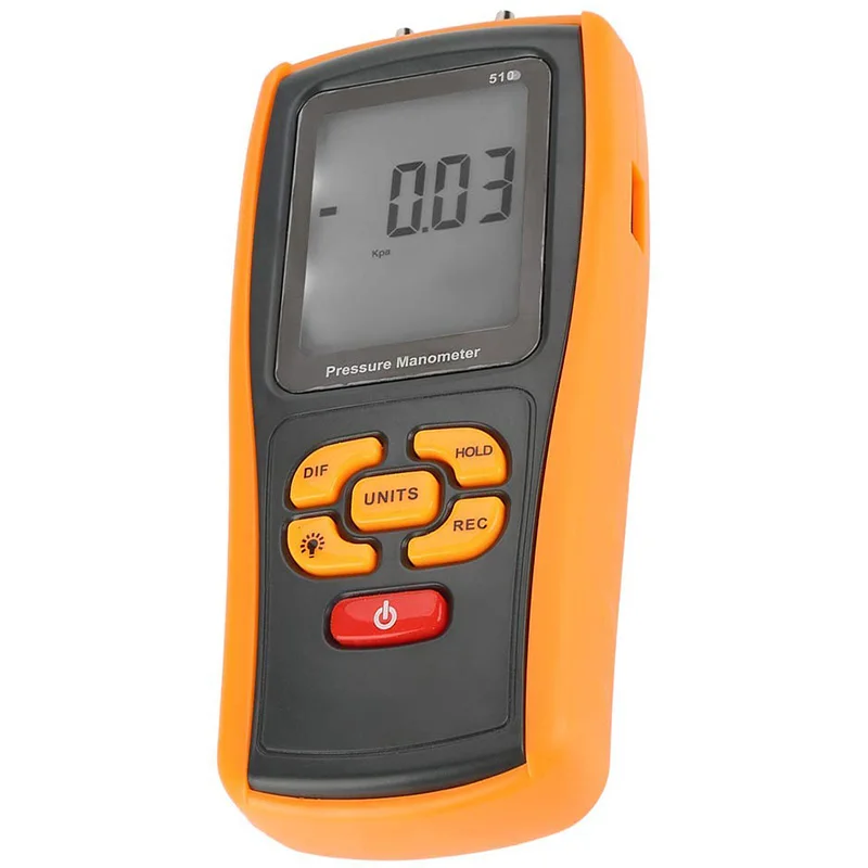 

GM510 High-Precision Digital Pressure Gauge Micro-Pressure Gauge Differential Pressure Meter Air Pressure Gauge