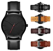 

NEW Watch Luxury 2021 Male Sport Quartz Wrist Watches Stainless Steel Case Leather Band Business Clock