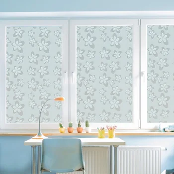 

Self-Adhesive Glass Film Five Petals Flower Home Decor Vinyl Private Frosted Window Foil For Glass Tile Furniture Smooth Surface