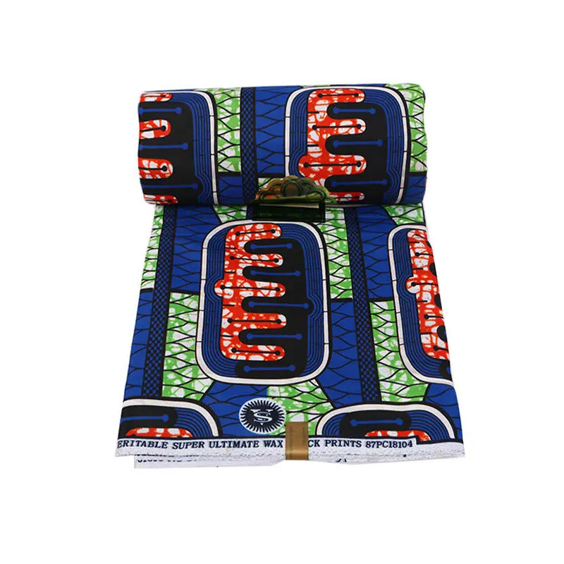 

Wholesale! New Arrival 100% Polyester Holland Wax Cloth Veritable Wax African Dutch Wax Hot Sale Design For Women Dress