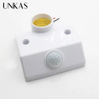 

UNKAS AC180-240V Infrared Motion Sensor Automatic Light Lamp Holder Switch Intelligent Light Motion Sensing Switch With Screws