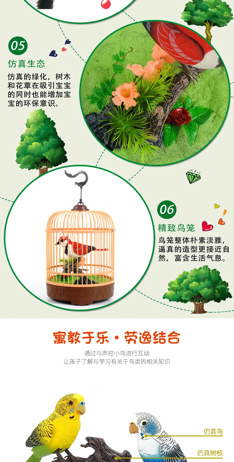 Dianyuansu dong niao голосовые птицы электронная модель зондирование Летающий вызов может записывать попугая 10-30 юаней унисекс поддельная птица