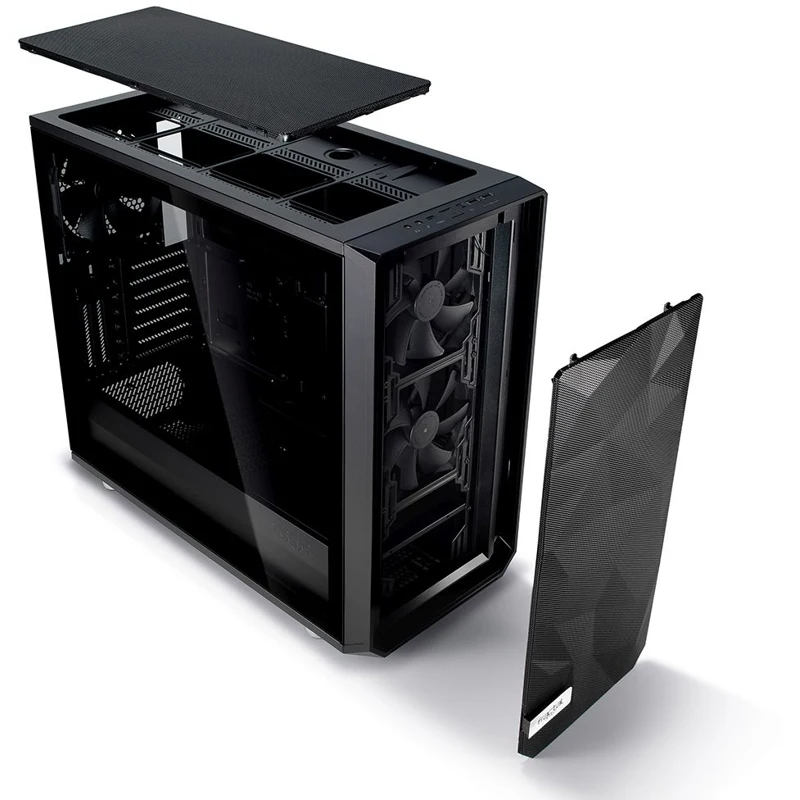 Корпус Fractal Design Meshify S2 Blackout TG Dark черный без БП E-ATX 5x120mm 4x140mm 2xUSB3.0 1xUSB