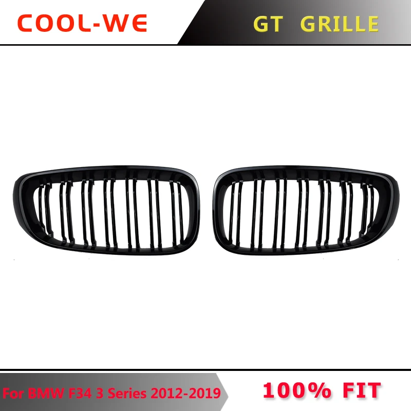 

For BMW Grille Dual Pair Racing Grill for 3Series F34 320I 328I 330I 335I 340I 325d Front Bumper Grille 2012-2019