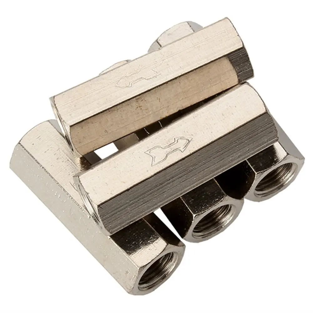 

1/8" BSPP Female Full Ports One Way Air Check Valve Oil Water Non-return Valve Pack of 5