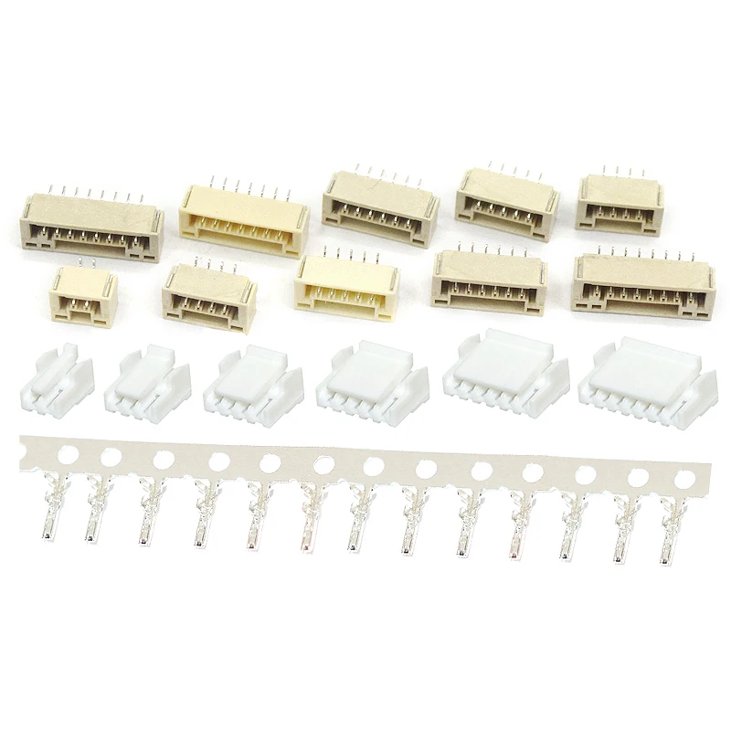 10set GH1.25   with lock Connector Socket Pin Header Vertical Horizontal    Housing terminal 2P 3P 4P 5P 6P 7P 8P Terminal 1set 6pin magnetic pogo pin connector 6 positions pitch 2 2mm spring loaded header contact for charge data transfer cable probe