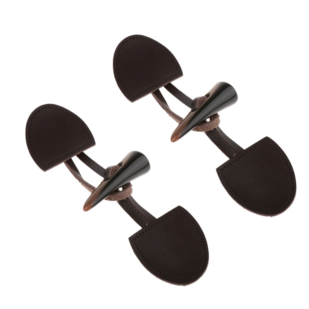 Sew-On PU Leather Toggles Buttons with Resin Horn Closures for Jackets Coats Bags Other Decorative Objects , 2 Sets