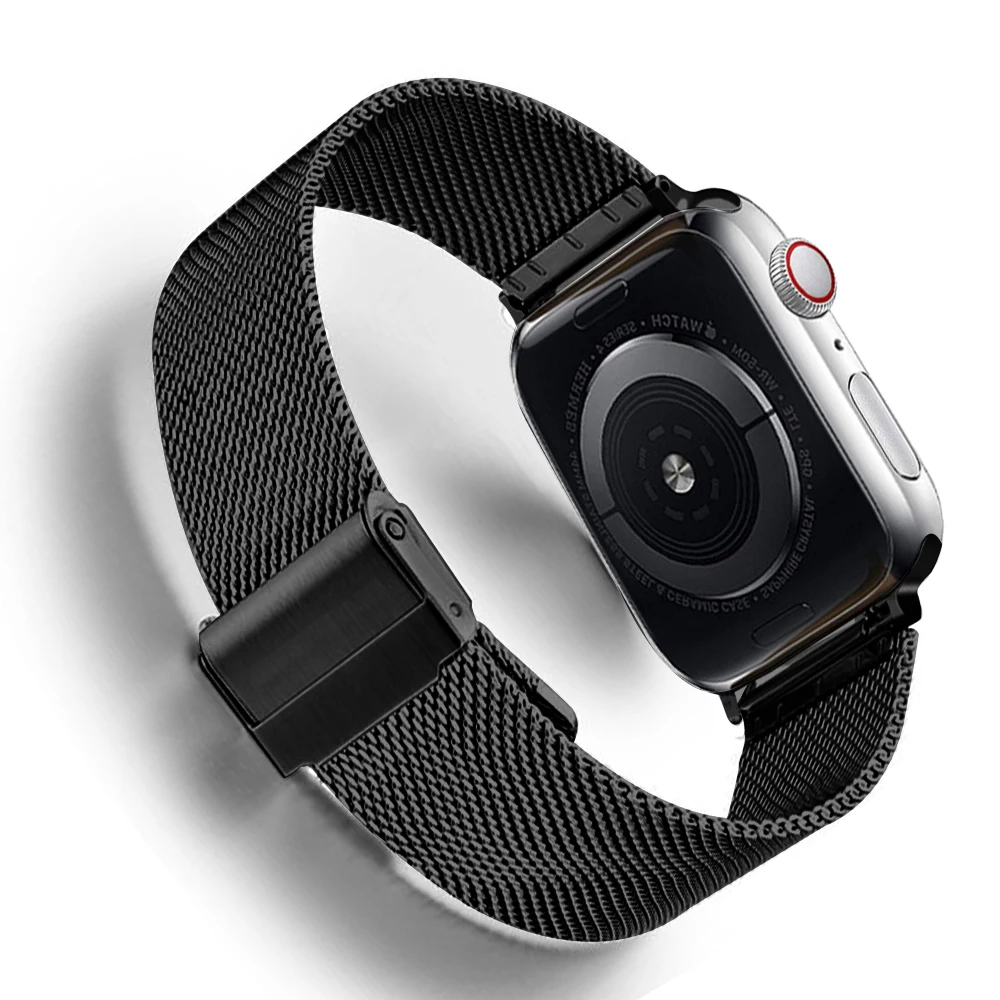 

Milanese strap For Apple Watch band 44mm 40mm 38mm 42mm Metal belt Stainless steel bracelet correa iWatch band series 5 4 3 se 6