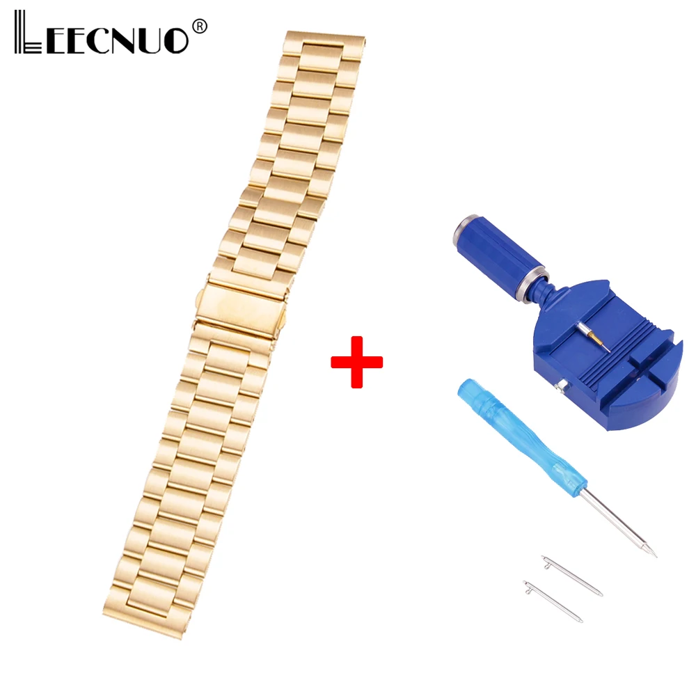 

Leecnuo 22mm Width Stainless Steel Band with Tools for Samsung Gear Sport S2 S3 Galaxy 42mm 46mm Watch Strap Metal Wristband