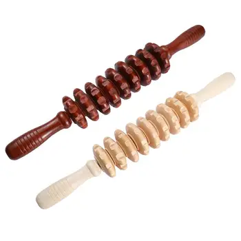 

2Pcs Wooden Nine gear Roller Massager Handheld Cellulite Blaster Manual Muscle Release Exercise Roller Stick Health Care Massage