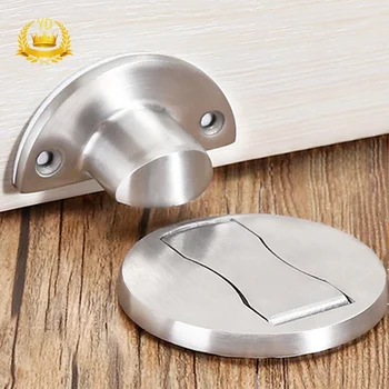 

Hot Creative Magnetic Door Stop Stainless Steel Door Stop Hidden Door Holder Grabs The Floor Nail-free Door Stop Hardware