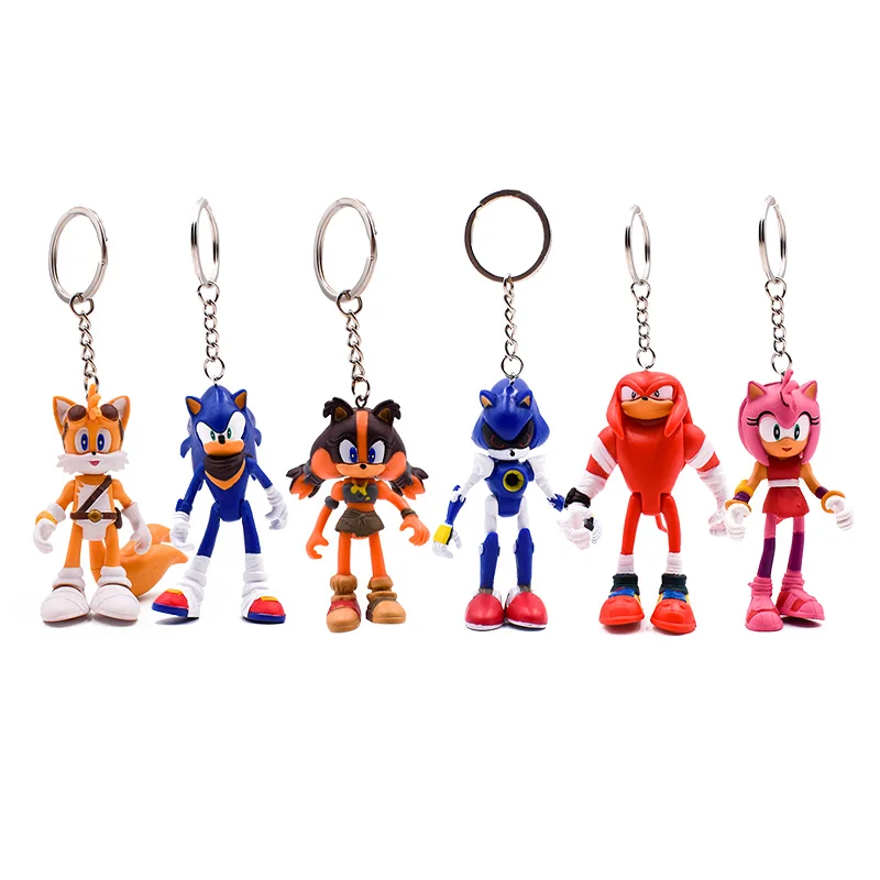 7 см аниме фигурка ПВХ игрушка Sonic Shadow Tails брелок персонажи Фигурки игрушки для