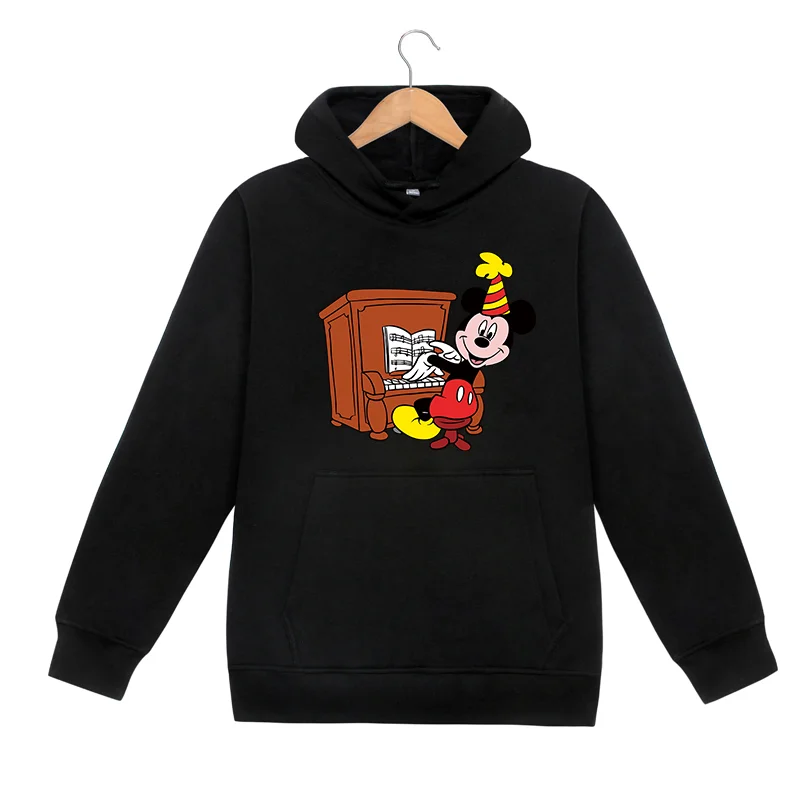 

Hoodies Women Fleece Winter Fashion Cartoon Pullovers Warm Pocket Hooded O-neck Jacket Sweatshirts Ladies Kawaii Loose Hoodie