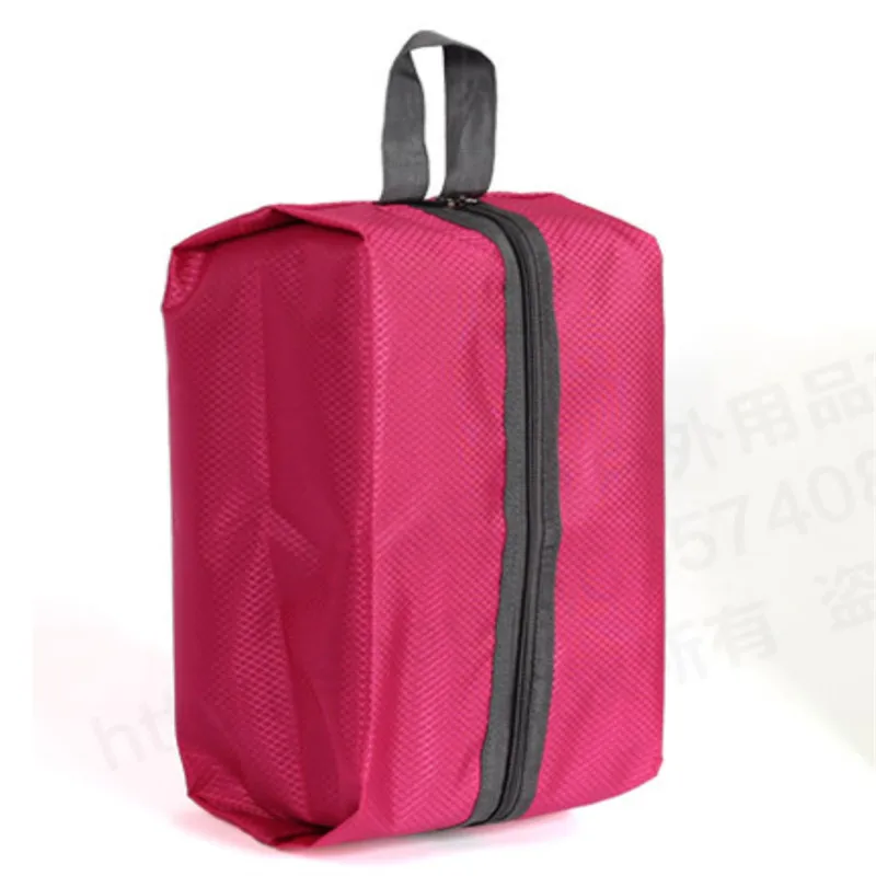 Портативная дорожная сумка для обуви на молнии с окошком для просмотра, водонепроницаемый органайзер, мешки для хранения обуви - Цвет: Rose Red