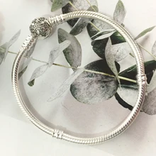 925 пробы Серебряный классический браслет с застежкой в виде снежинки женский кулон Модные DIY Ювелирные изделия