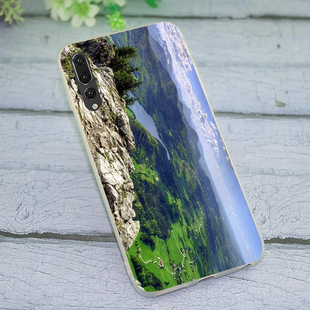 

Soft TPU Mountain mist black Cover for Huawei P10 Lite Case for Huawei Mate 10 20 P9 Lite Cases P9 P20 Pro P Smart P30 Pro Lite