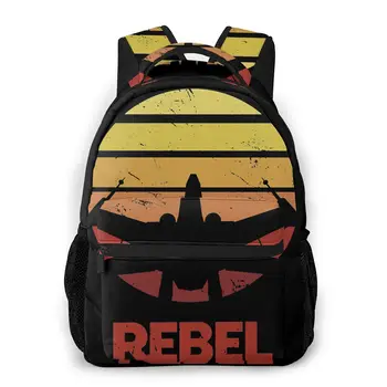 

Retro Rebel X-Wing Backpack for Girls Boys Travel Rucksack Star Wars Backpacks for Teenage