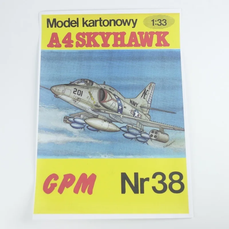 1:33 США A-4 Skyhawk самолет DIY Emulation DIY 3D бумажная карточка Модель Строительный набор образовательных военных моделей строительные игрушки