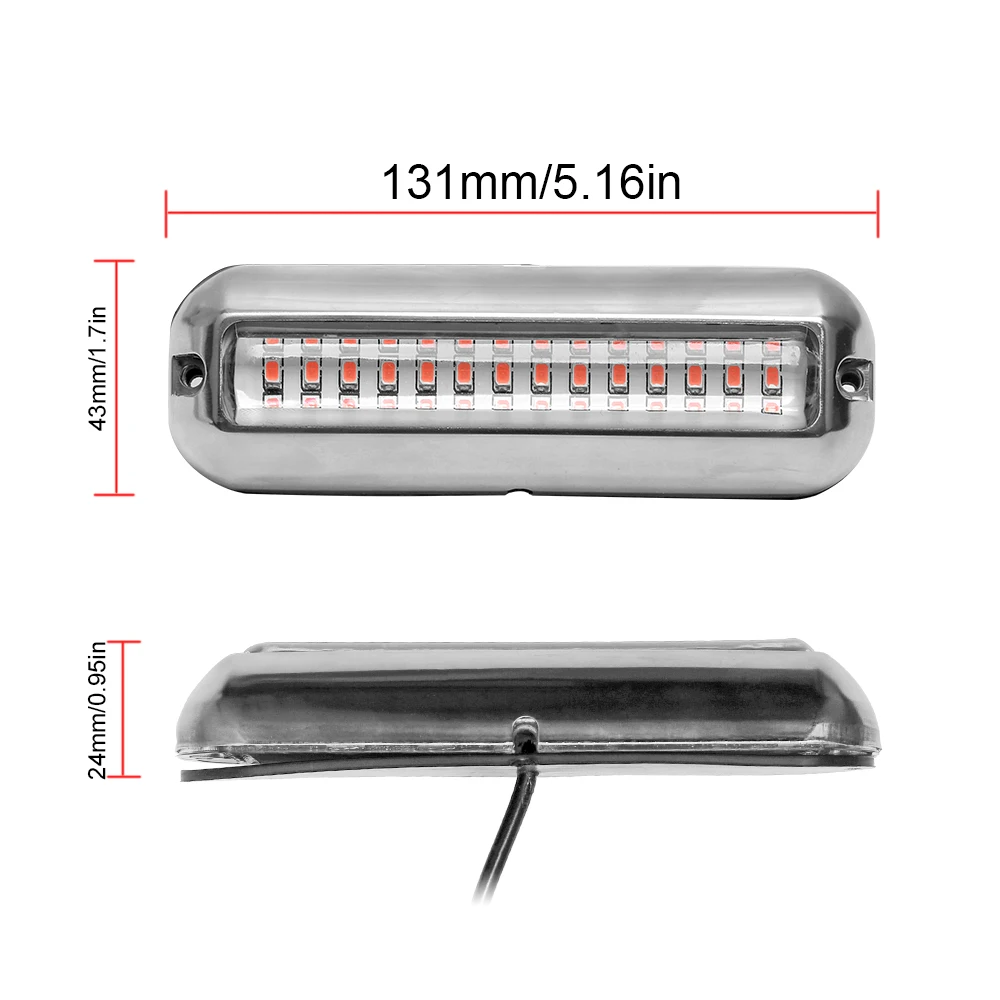 Фиолетовый 2 шт. 27LED обновление до 42LED подводный транцевый понтон сливной лодочный светильник водонепроницаемая лампа корабль