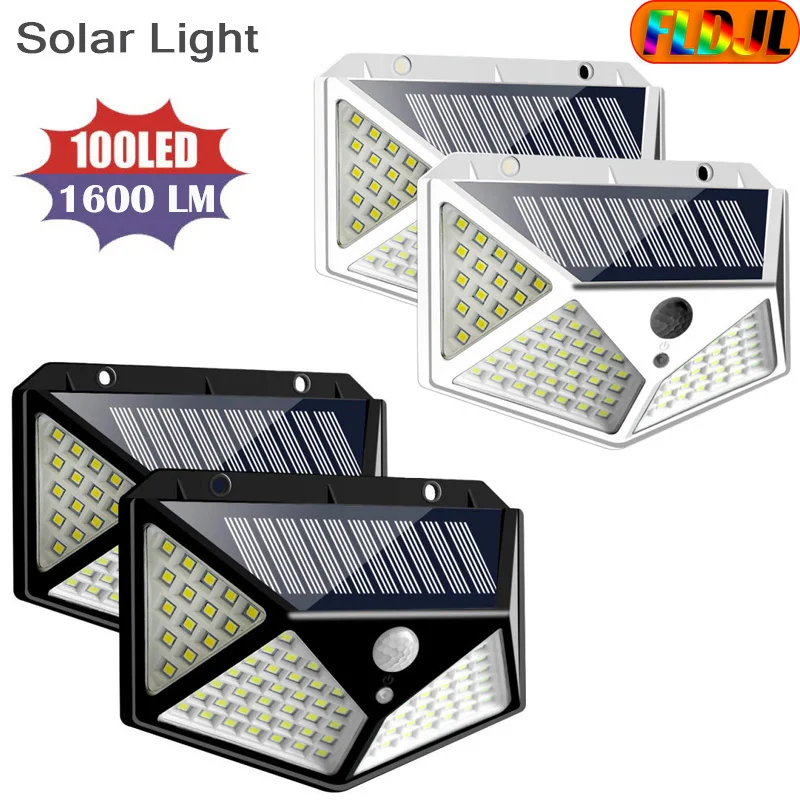 100 LED Solar Light Outdoor Lamp With Motion Sensor Waterproof Sunlight Powered for Garden Decoration | Лампы и освещение