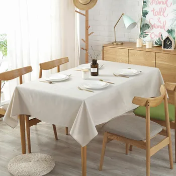 

White Table Cloth Modern Style 11 Sizes Rectangle Tea Table Cover TV Cabinet Decor Dustproof Covers Hotel Wedding Tablecloth 1PC
