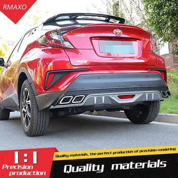 

For TOYOTA CHR Body kit spoiler 2018-2020 CH-R 4CK ABS Rear lip rear spoiler front Bumper Diffuser Bumpers Protector