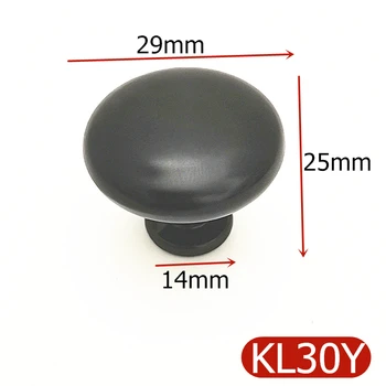 Aluminum Modern Black Cabinet Handle Furniture Hardware Kitchen Door Single Knobs Cupboard Wardrobe Drawer Pulls