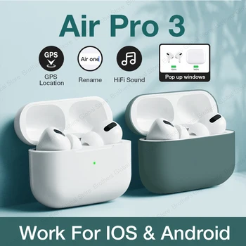 

Original Air pro 3 TWS Clone Airpodering Support Rename GPS Wireless Headphones Earbuds Bluetooth Earphone PK i90000 i12 pro 2