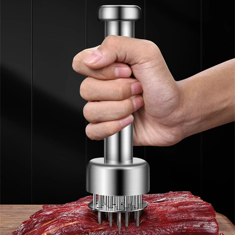 Blades Needle Meat Tenderizer Stainless Steel Knife Meat Beaf Steak Mallet Tenderizer Hammer Pounder Cooking Tools 21/56 meat tenderizer meat hammer