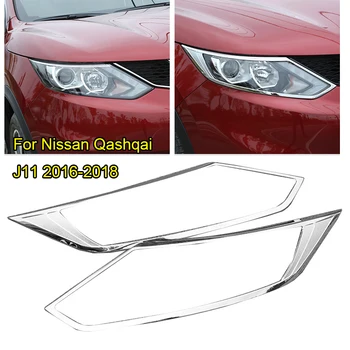 

Car Accessories For Nissan Qashqai J11 2016-2018 Exterior ABS Chrome Headlight Cover Decoration Front Head Lamp Light Cover Trim