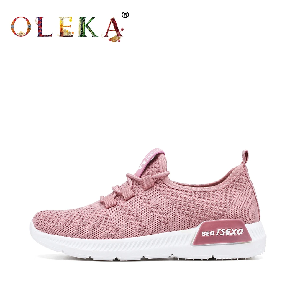 

OLEKA Round Toe Spring/autumn Casual Shoes For Women Sneakers Riband Platform Concise Style Sneakers AS198