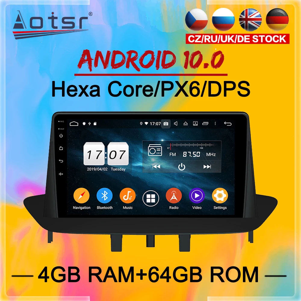 2 Din IPS Android 10 DSP Car Multimedia Player For Renault Megane III 2009 2010 2011 - 2014 Navi Audio Radio BT Stereo head unit