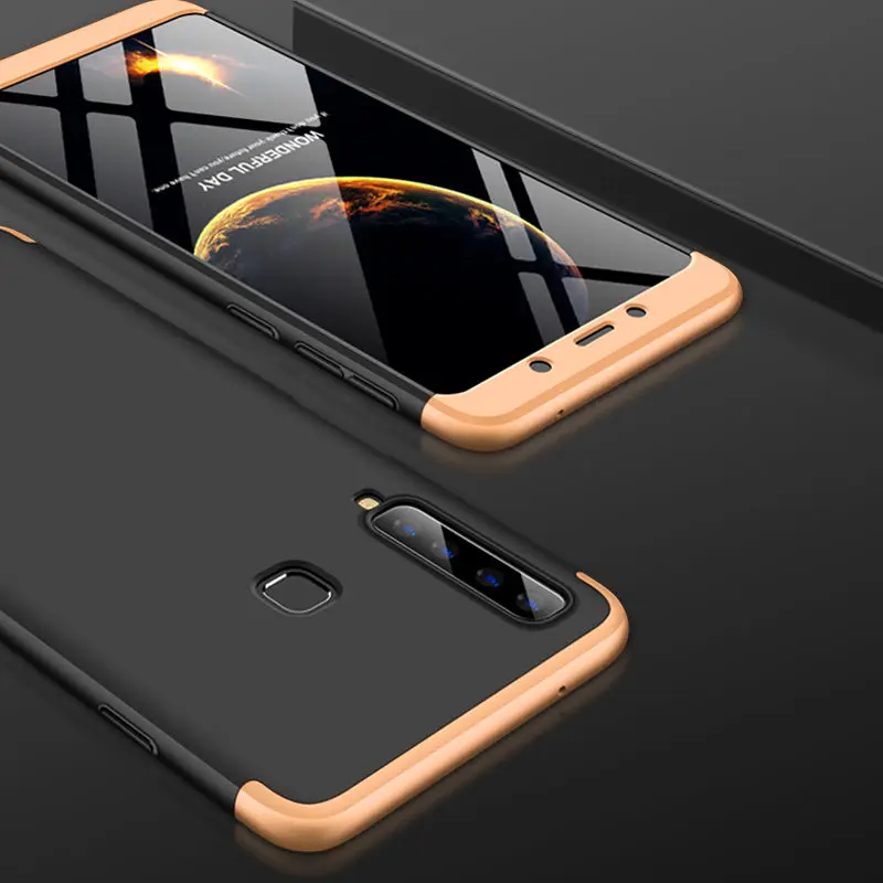 

For Samsung Galaxy A9 2018 A920 Case A9S 360 Degree Full Cover Shockproof Matte Phone Case for Samsung A920F + Glass Protector