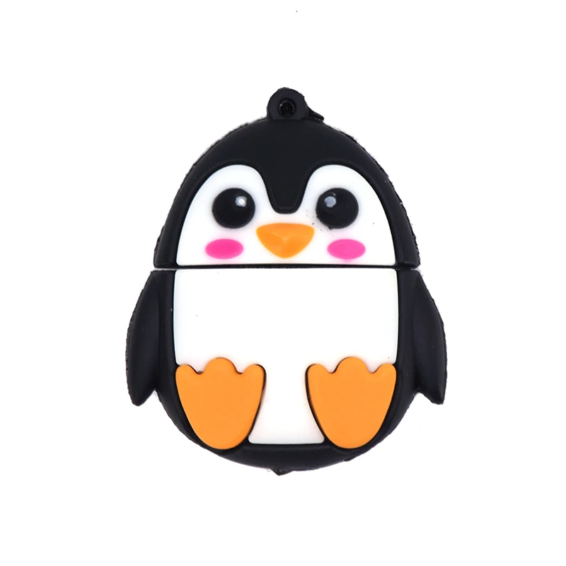 Sevimli Karikatür Kalem Baykuş Tilki Tarzı usb flash sürücü Penguen Pendrive 4 GB 8 GB 16 GB 32 GB 64 GB 128 GB 256 GB Memory Stick_voghion.com