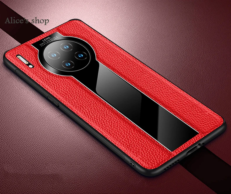 Для huawei mate 30/Pro Чехол, роскошная ТПУ Рамка+ акрил+ натуральная кожа, чехол, задняя крышка для huawei mate 30, противоударный Тонкий чехол