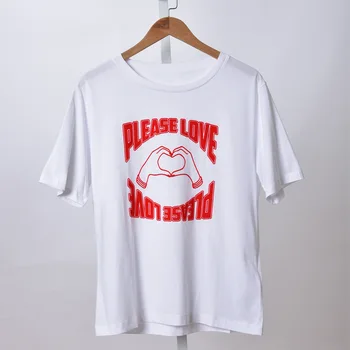 

Women's T-shirt 2020 Spring / Summer Style Love Letter Printing T-shirt Women