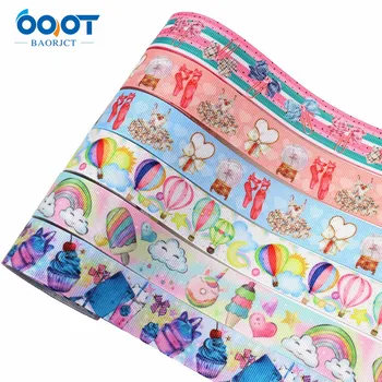 

OOOT BAORJCT L-20410-285,25mm,10yards Cartoon Thermal transfer Printed grosgrain Ribbons,bow cap DIY accessories decorations