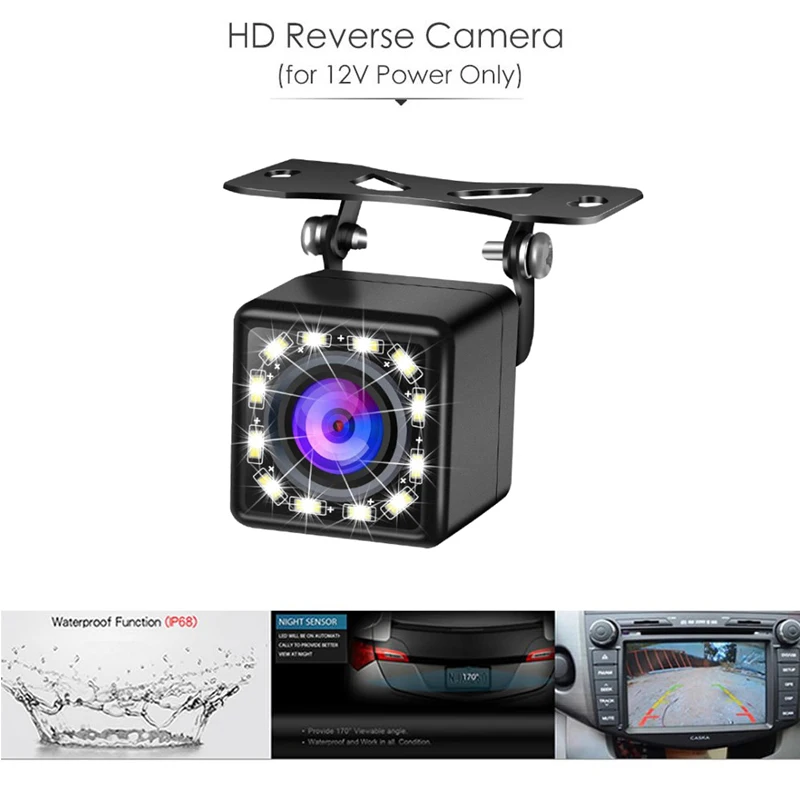 800*480 5 дюймов TFT lcd складываемый автомобильный монитор Обратный монитор парковки и 12 Светодиодный камера заднего вида ночного видения