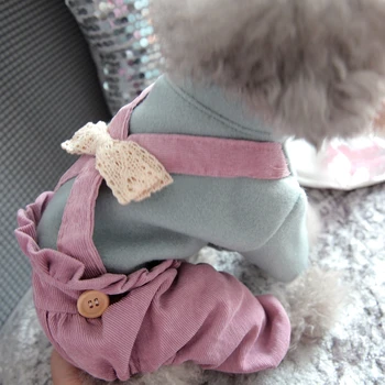 

Winter Dog Clothes Bloomers Bow Pets Outfits Warm Clothes for Small Dogs Pets Costumes Coat Jacket Puppy Sweater Dogs Chihuahua