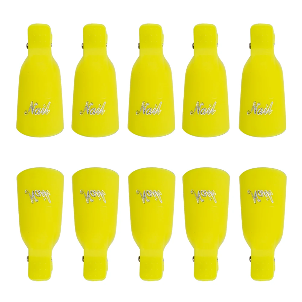 YELLOW 10 шт./компл. лак для ногтей зажимы Кепки s жидкость для снятия средство для снятия УФ гель-лака Обёрточная бумага инструмент для ногтей искусство впитывающийся для Кепки зажим для ухода за ногтями Маникюрный Инструмент - Цвет: YELLOW