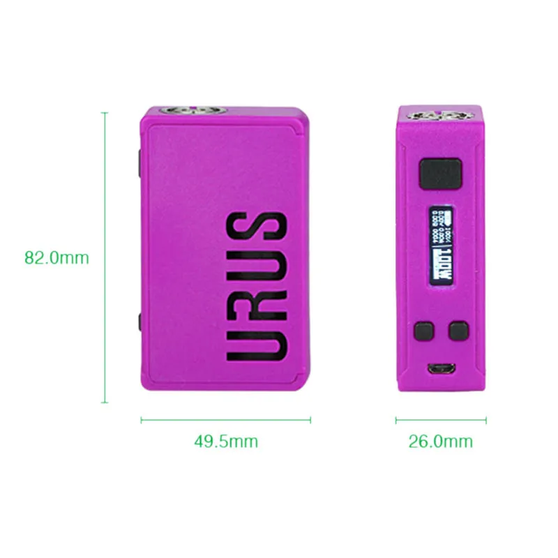  HUGO VAPOR 100W Urus 20700 Tc Mod E Cigarette Box Mod Urus Buck-Boost Control Mod Match 18650/20700