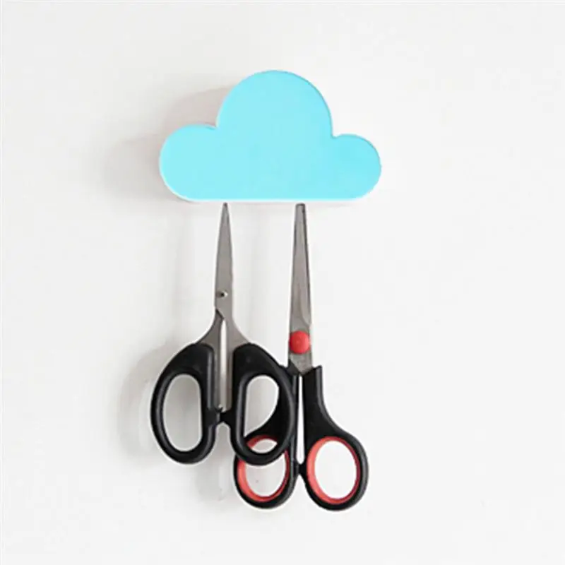 Blue Cloud Магнитная цепочка для ключей, настенный магнитный держатель для ключей, милый Магнитный брелок в форме облака, вешалка для ключей для дома и офиса