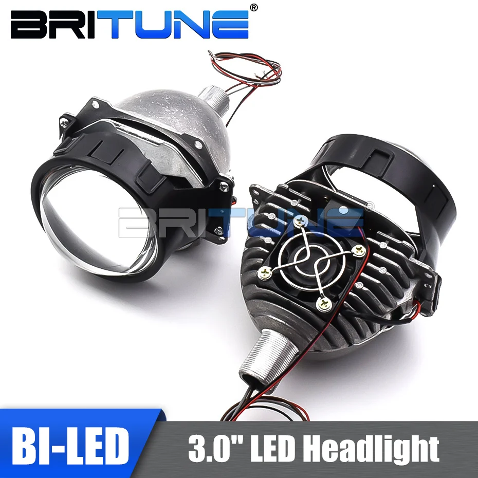 Автомобильные линзы Britune Bi LED H4 H7 H1 9005 9006 светодиодный проектор настройка фар 3 0