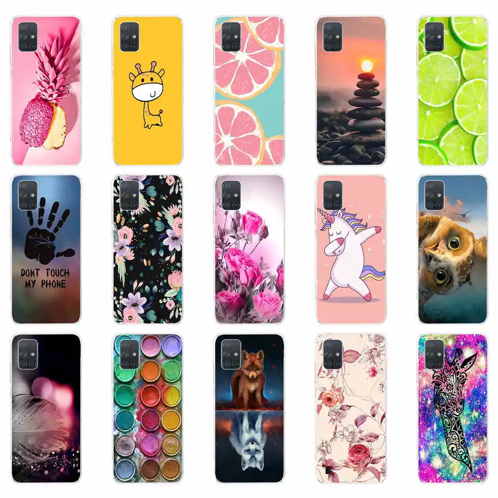 Per Samsung Galaxy A71 Custodia Cover Posteriore In Silicone Per Samsung Galaxy A71 Cover Funda Capa Coque Bumper A 71 A715F Custodia Per Telefono