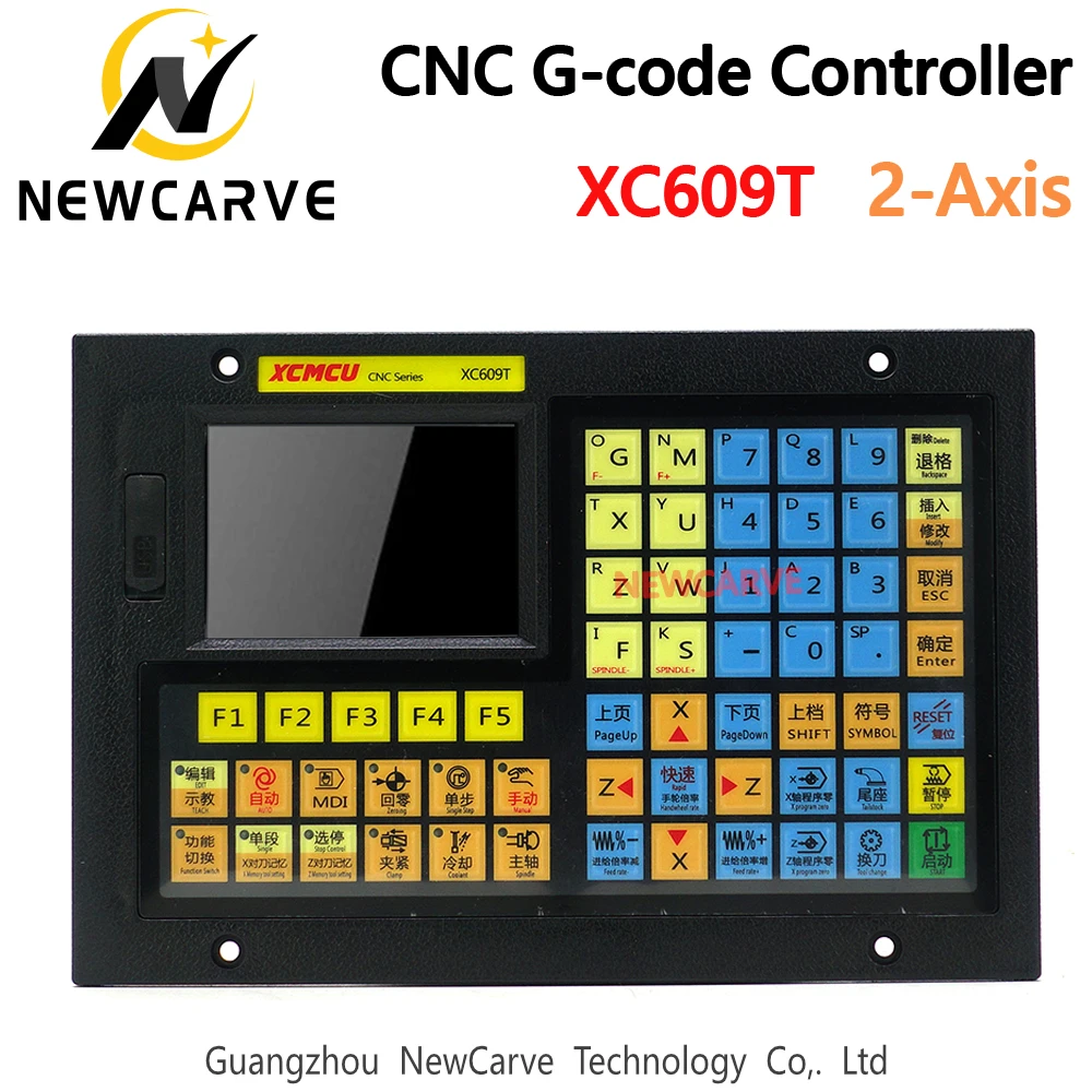 

XC609T 2 Axis USB CNC Control System G-code Support Outer Circle, End Face, Slot,Taper, Arc, Thread, Deep Hole Drilling NEWCARVE